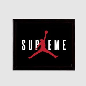 SUPREME X AIR JORDAN BLACK 11X17 ART PRINT